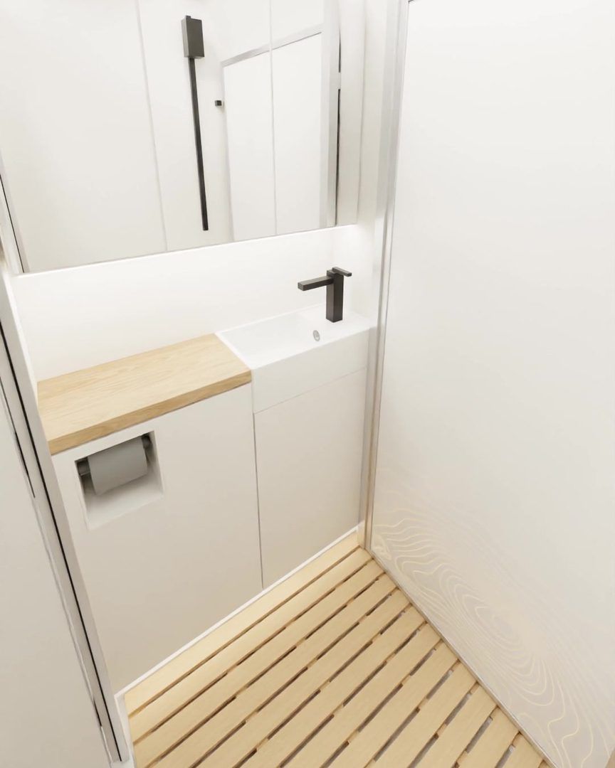 Bathroom render, daylight scene